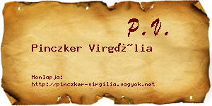 Pinczker Virgília névjegykártya