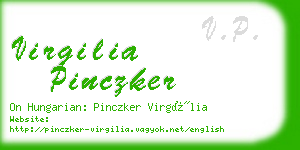 virgilia pinczker business card